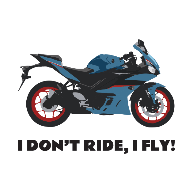 I don't ride, I fly! Yamaha YZF-R3 Aquamarine by WiredDesigns