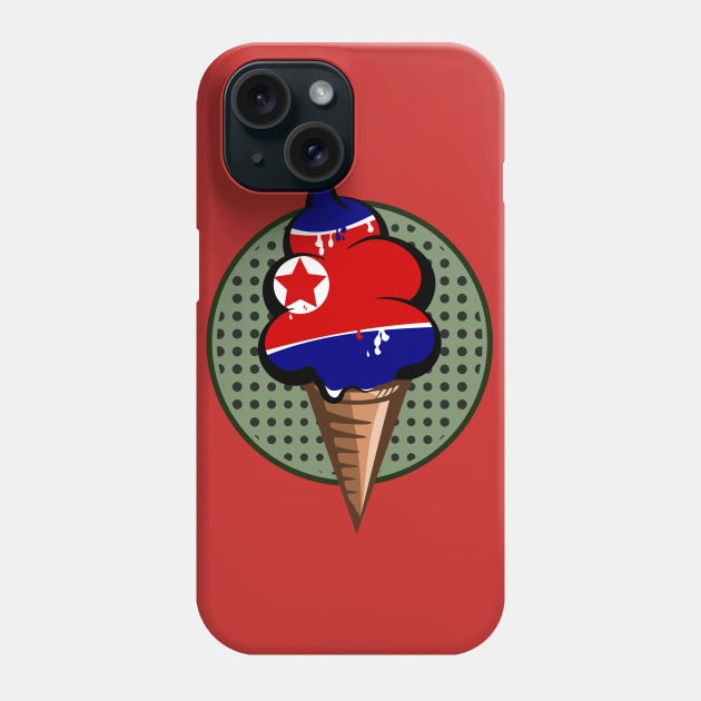 North Korean flag ice cream Phone Case by mailboxdisco