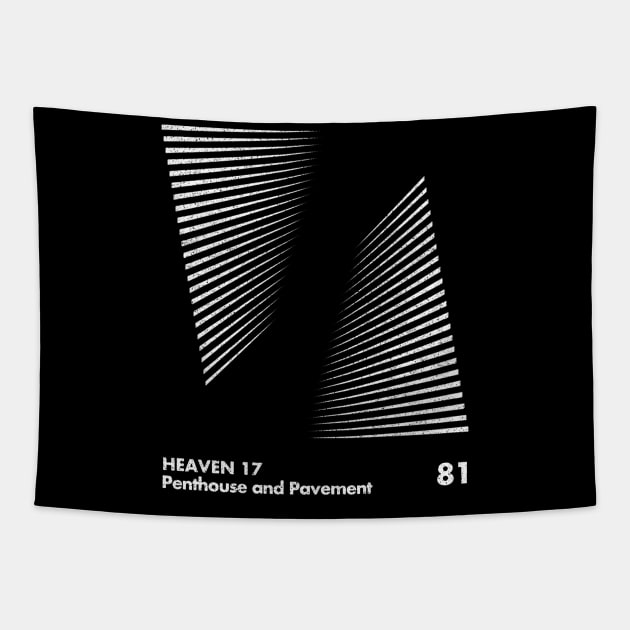 Heaven 17 / Minimal Graphic Design Tribute Art Tapestry by saudade