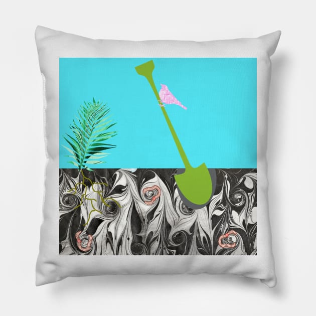 Digging It Pillow by MarbleCloud