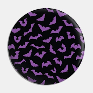 Purple bats goth Pin