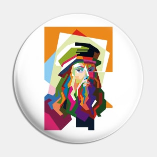 WPAP-leonardo da vinci Pin