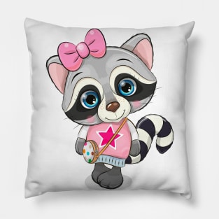 Cute Raccoon Pillow