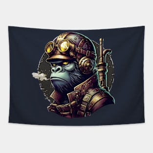 Cyberpunk Gorilla Tapestry