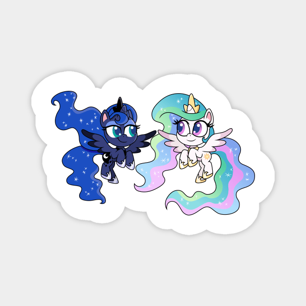 Pony Life Celestia and Luna Magnet by CloudyGlow