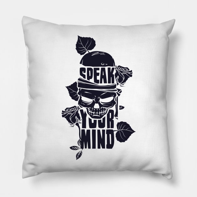 Speak Halloween Pillow by attire zone