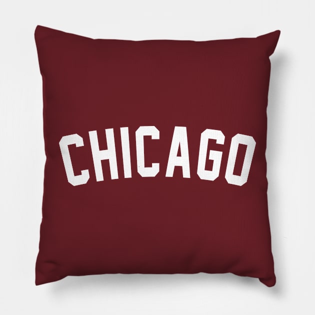 Chicago White Pillow by Aspita