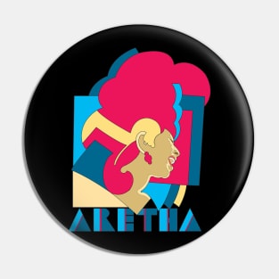 Aretha vecktor rainbow Pin