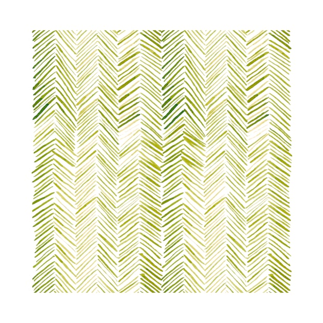 Watercolor Herringbone Pattern - Chartreuse by monitdesign