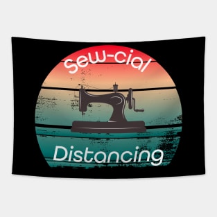 Sew-cial Distancing in Quarantine with a Sewing Machine Tapestry