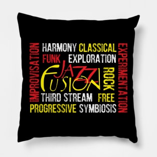 Creative Typographic Jazz Concept Pillow