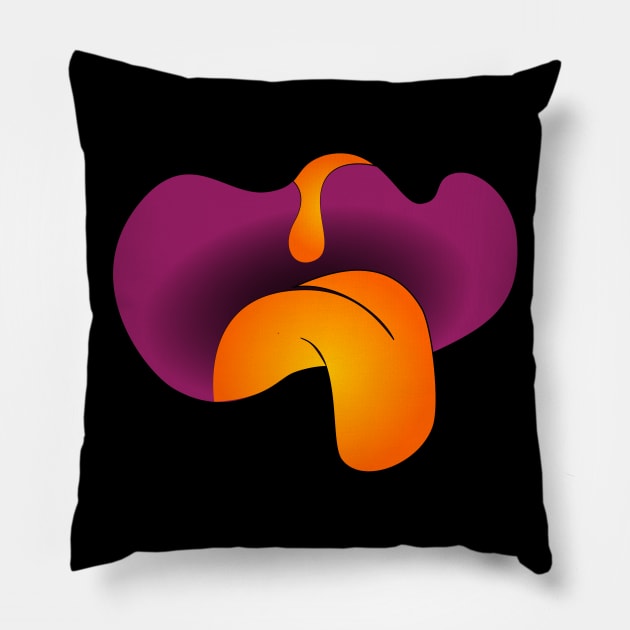 Halloween Funny Monster Mouth Pillow by Salma Ismail