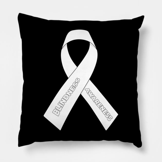 Blindness Awareness Ribbon Pillow by DiegoCarvalho