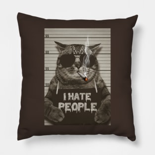 CAT I HATE PEOPLE Pillow