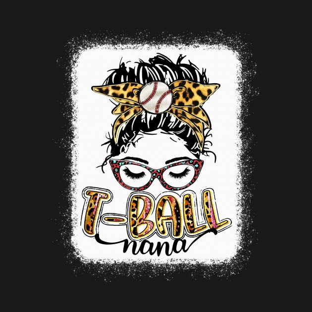 T-ball Nana Messy Bun Leopard by Wonder man 