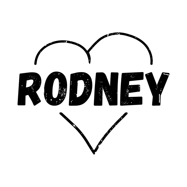 Rodney Name Inside Vintage Heart, Rodney for Valentines Day by Liquids