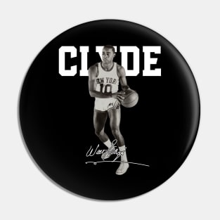 Walt Frazier The Clyde Basketball Legend Signature Vintage Retro 80s 90s Bootleg Rap Style Pin