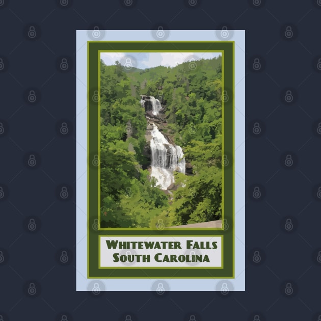 Vintage Travel Whitewater Falls by candhdesigns