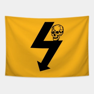 Electric Hazard Skull Sign Tapestry