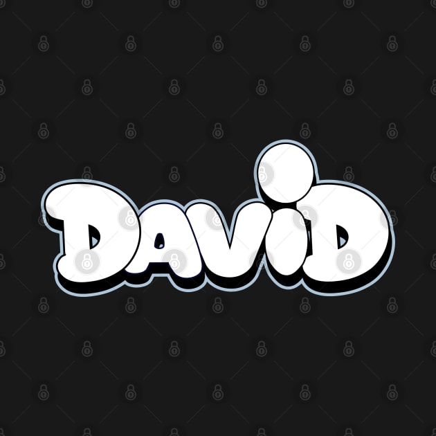 DAVID name bubble letters writing graffiti style by Love Wild Letters