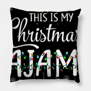 This Is My Christmas Funny Xmas Light Tree Pillow