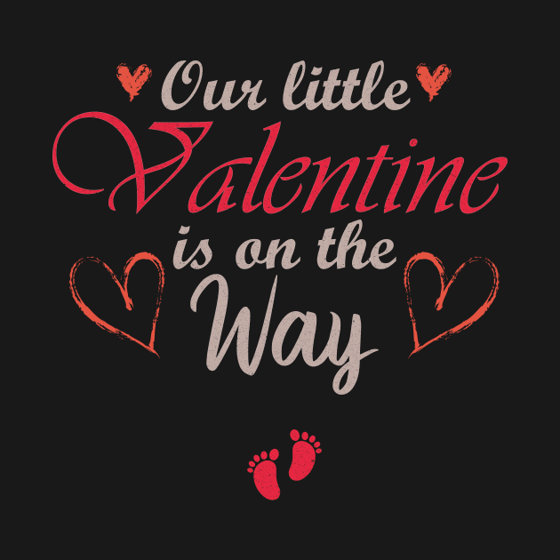 Our Little Valentine Is On The Way, Pregnant Gift by Designer Ael