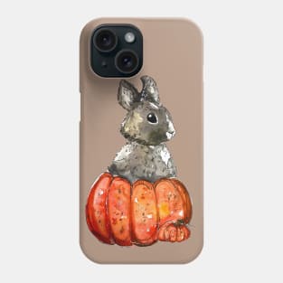 Grey Pumpkin Bunny Phone Case