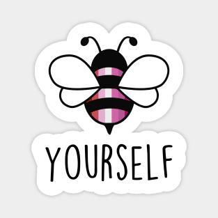 Cute Bee YourSelf Lesbian Bee Gay Pride LGBT Rainbow Gift Magnet