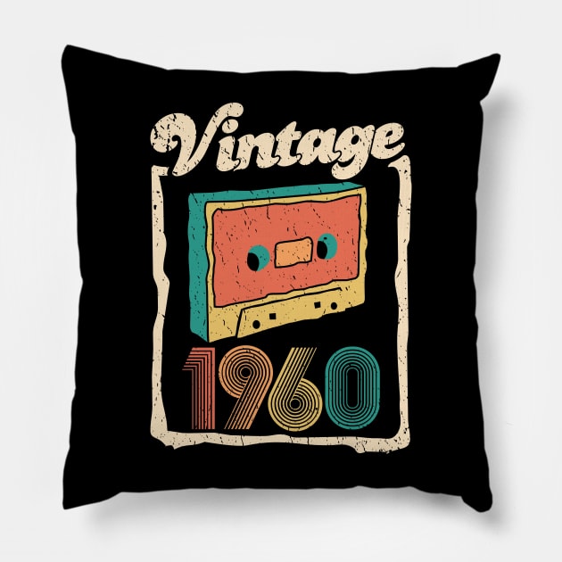 60th birthday gifts for men and women 1960 gift 60 years old Pillow by CheesyB