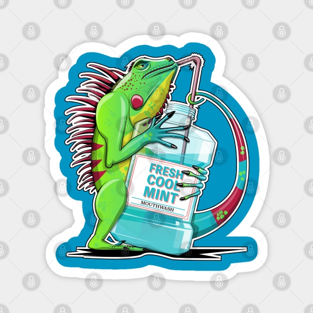 Iguana Bathroom Humor Magnet by InTheWashroom