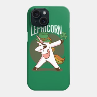 St Patricks Day Girls Dabbing Unicorn Leprechaun Lepricorn Phone Case