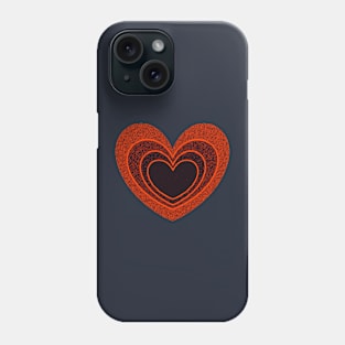 Heart of Red and Black Phone Case