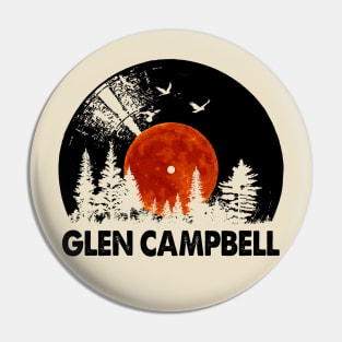 Campbell Name Record Music Forest Gift Pin