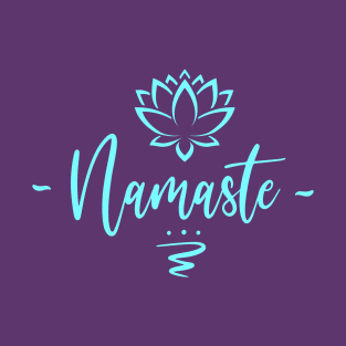 Namaste Lotus - Aqua - T-Shirt