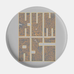 Kumasi, Ashanti, Ghana City Map Typography - Bauhaus Pin