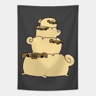 Pug Pile Tapestry