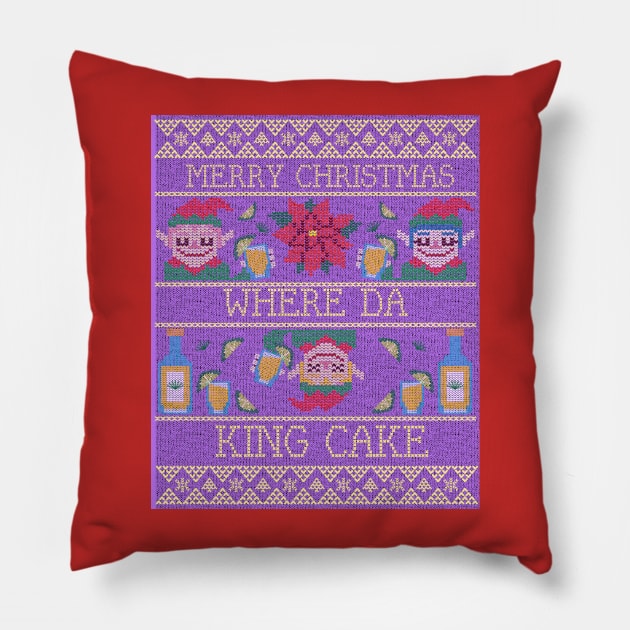 NEW ORLEANS CHRISTMAS SHIRT Pillow by Cult Classics