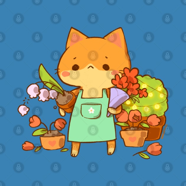 Wilted Flowers Cat by vooolatility