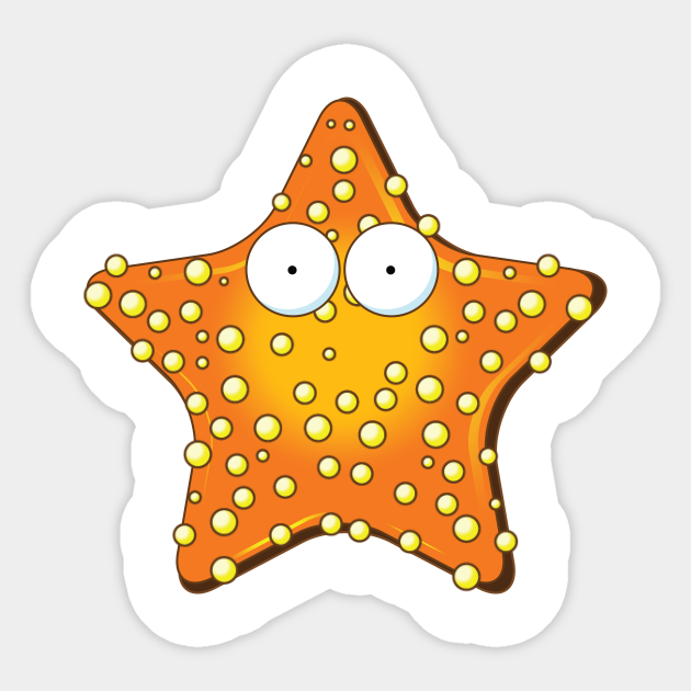 Cartoon Starfish - Cartoon Starfish - Sticker | TeePublic Cartoon Starfish - Cartoon Starfish - Sticker | TeePublic
