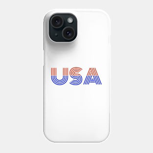 4th of July independence day design with stripe font Phone Case