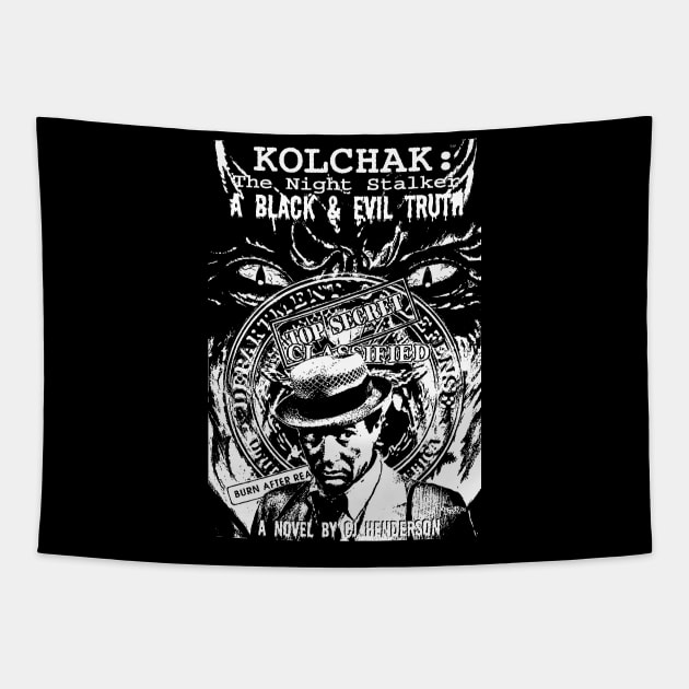 Pencil White Kolchak a black and evil truth Tapestry by regencyan