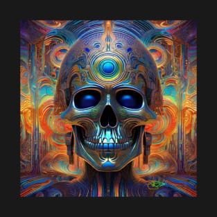 Cosmic Psychedelic Skull - Trippy Patterns 57 T-Shirt