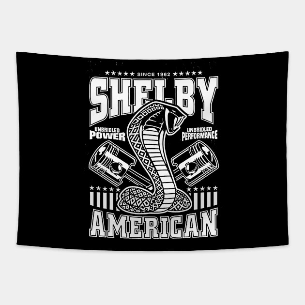 Shelby Cobra Tapestry by CosmicAngerDesign