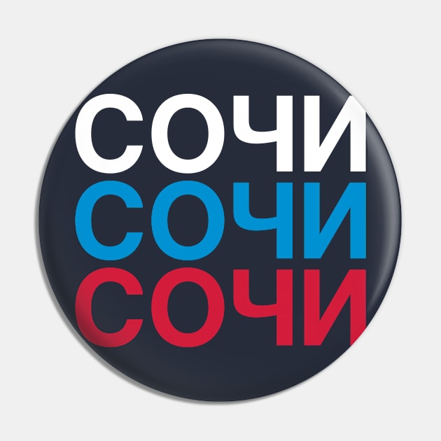 SOCHI Russian Flag Pin by eyesblau