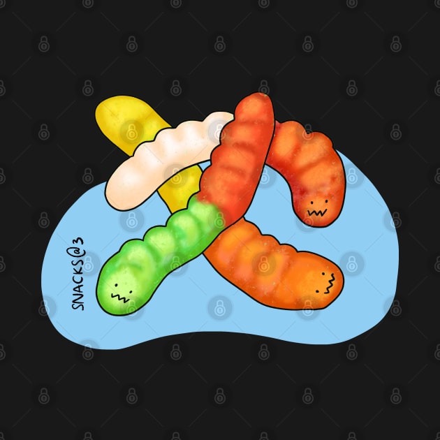 The Gummy Worm Triplets by Snacks At 3