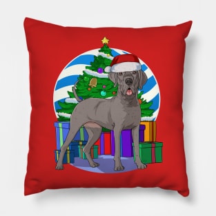 Great Dane Cute Santa Christmas Gift Pillow