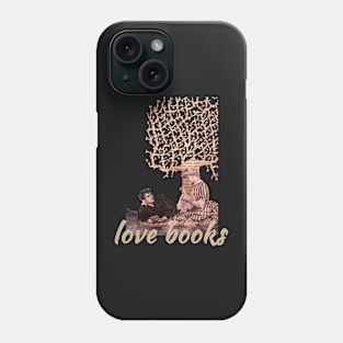 Love books valentine paper art Phone Case