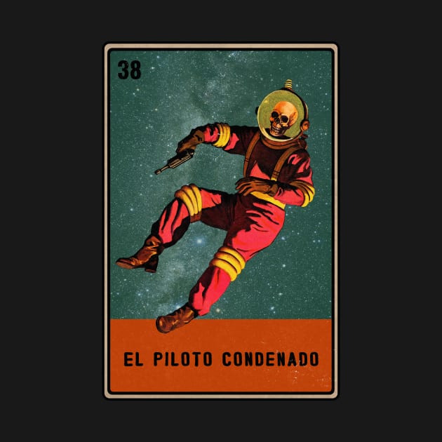 Vintage Mexican Loteria Space Man by Kujo Vintage