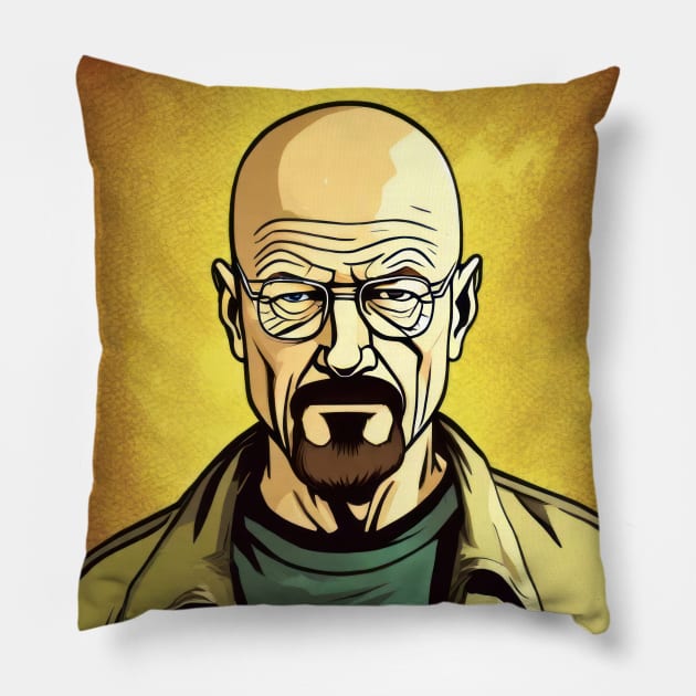 Walter White - Let's COOK ! Pillow by Buff Geeks Art