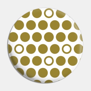 MOD Gold White Classy Bling Pattern Print Modern Mid Century Pin